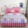 Lace-Trimmed Bed Skirt with Printed Design