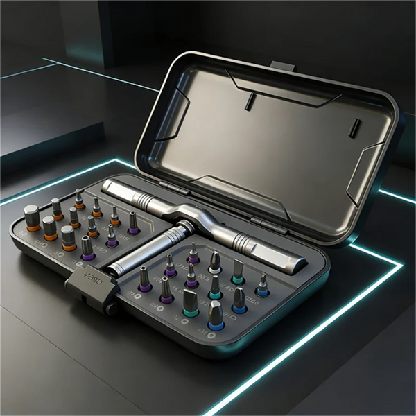 Kit de tournevis à cliquet magnétique compact 24-en-1