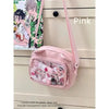Y2K Transparent Ita Bag with DIY Badge Display Panel