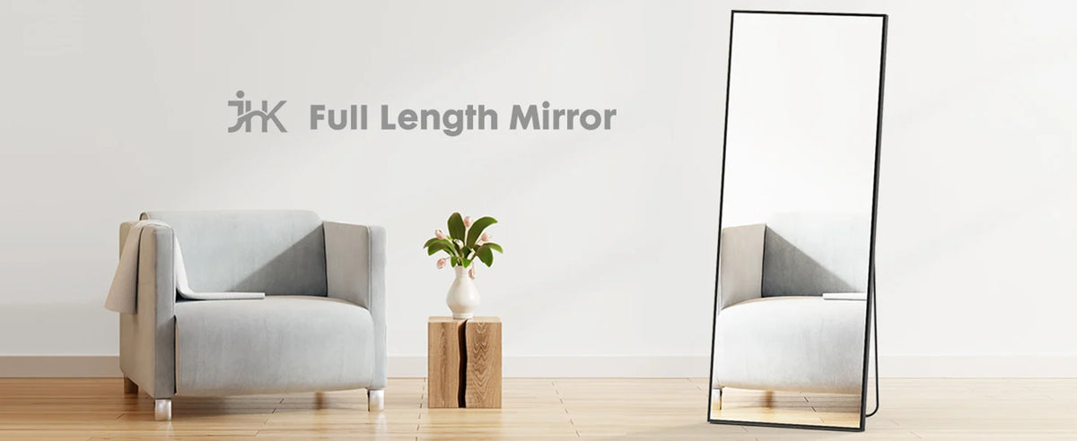 Full Length Wall Mirror with Aluminum Frame