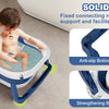 Collapsible Baby Bathtub with Thermometer and Floating Cushion