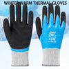 Winter Waterproof Thermal Work Gloves with Anti-Slip Latex Grip