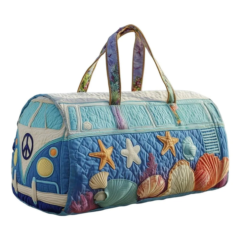 Quilted Cotton Travel Tote with Frog Print