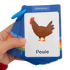 French Vocabulary Flashcards for Kids - Food, Animals, Fruits & Body Parts