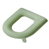 A light green, textured EVA toilet seat cover with a contoured shape.