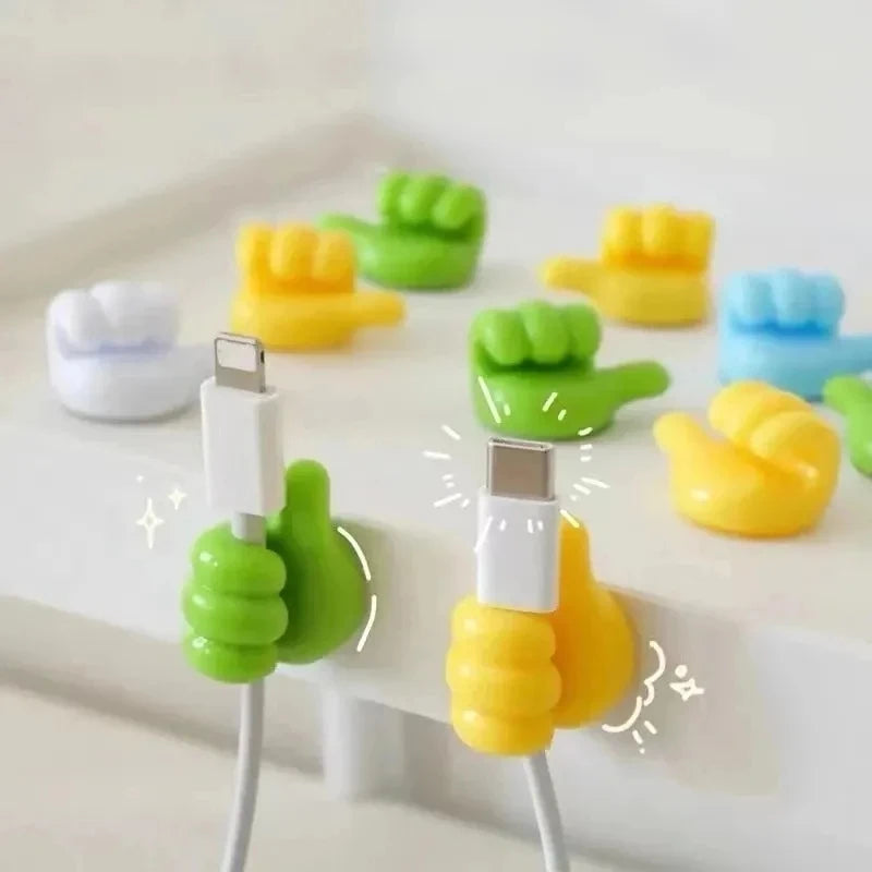 Silicone Thumb Wall Hooks for Cable Management and Organizing