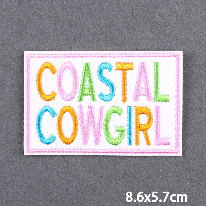 Encouraging Embroidery Iron-On Patches for Clothing and Accessories