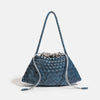 Handwoven Hobo Shoulder Bag with Large Inner Pocket