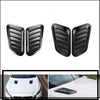 Carbon Fiber Style Car Hood Scoop Vent Covers (Pair)