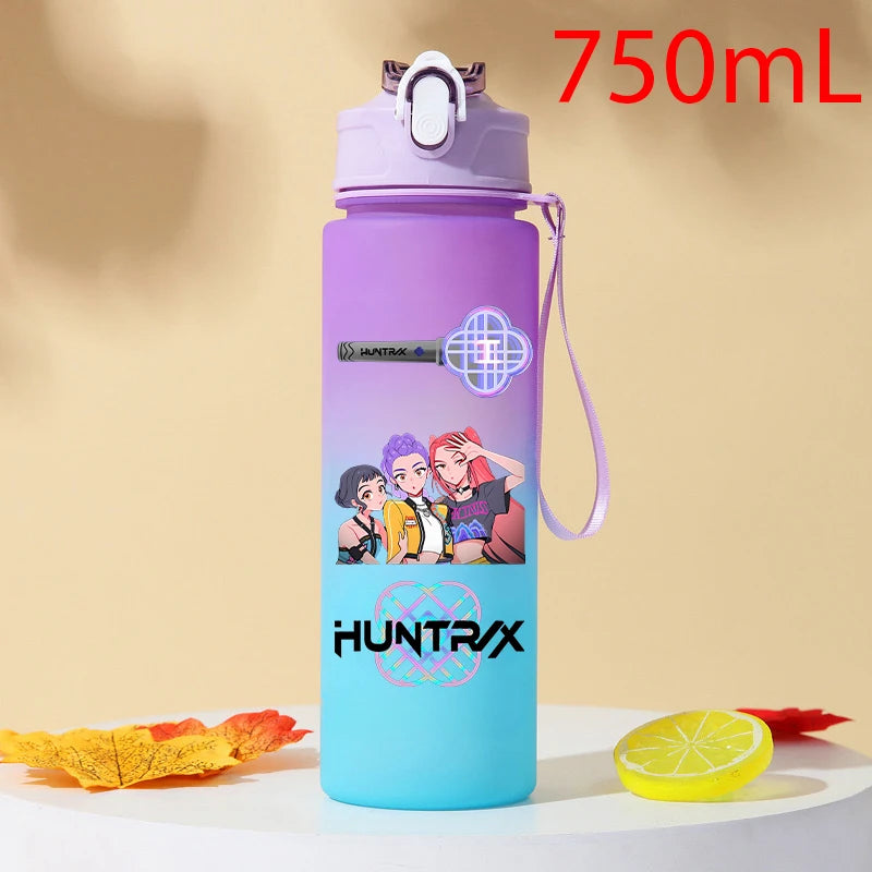 KPOP Demon Hunter 750ml Plastic Water Bottle