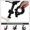 Heavy-Duty Cable Bike Lock with Mounting Bracket and 2 Keys