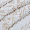 Quilted Cotton Bedspread Set with Embroidered Patchwork Design