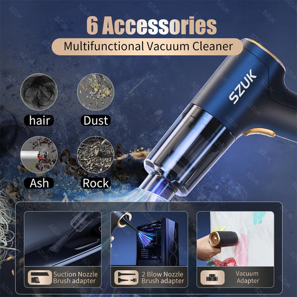 Portable Wireless Car Vacuum Cleaner with Strong Suction