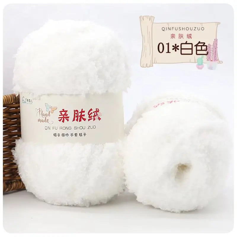 Soft Chenille Yarn for Knitting and Crochet Projects