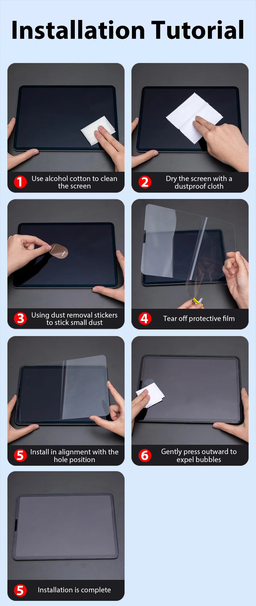 Premium Tempered Glass Screen Protector for iPad