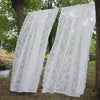 French Lace Sheer Curtains - White Tulle Voile Drapes for Bedroom & Living Room