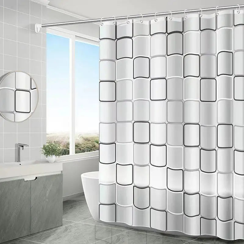 Clear PEVA Shower Curtain Liner with Hooks