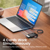 4-in-1 USB 3.0 Card Reader with USB-C Adapter