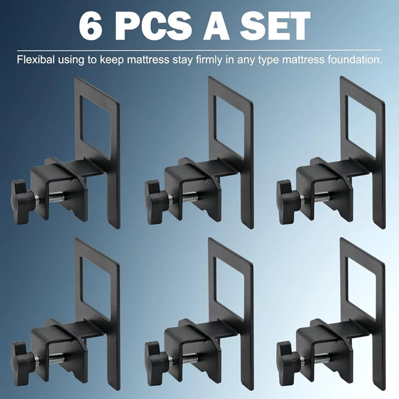 Extra-Thick Mattress Stopper Set for Bed Frames (6 Pack)