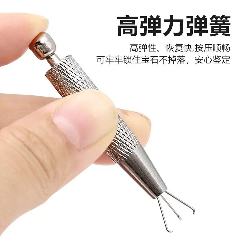 Precision Jewelry Gripper with 4-Claw Diamond & Bead Holder