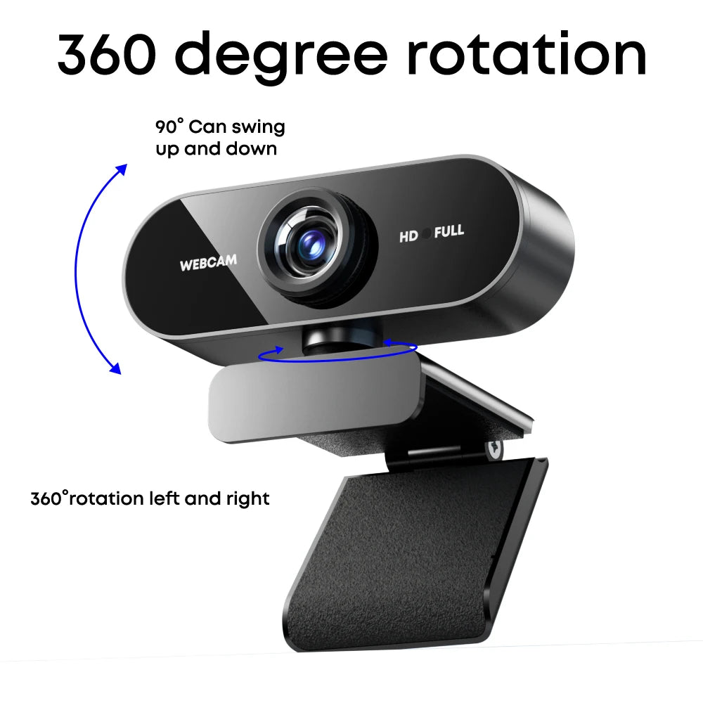 1080P Full HD Webcam with Auto Focus and Microphone