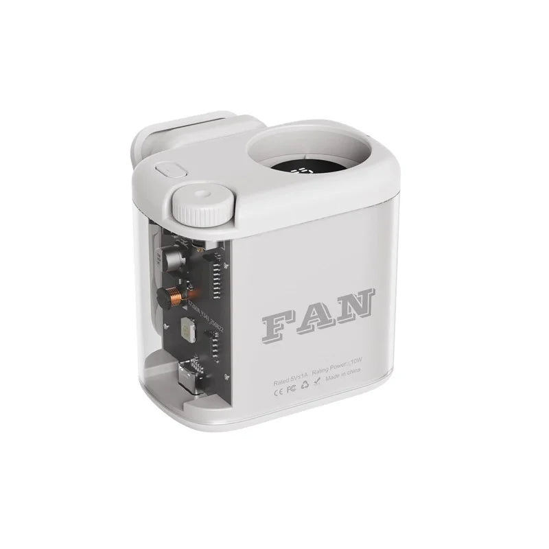 Portable 360° Clip-On Fan with Digital Display