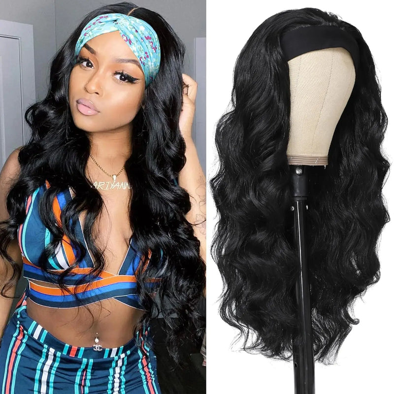 Long Wavy Headband Wig for Women