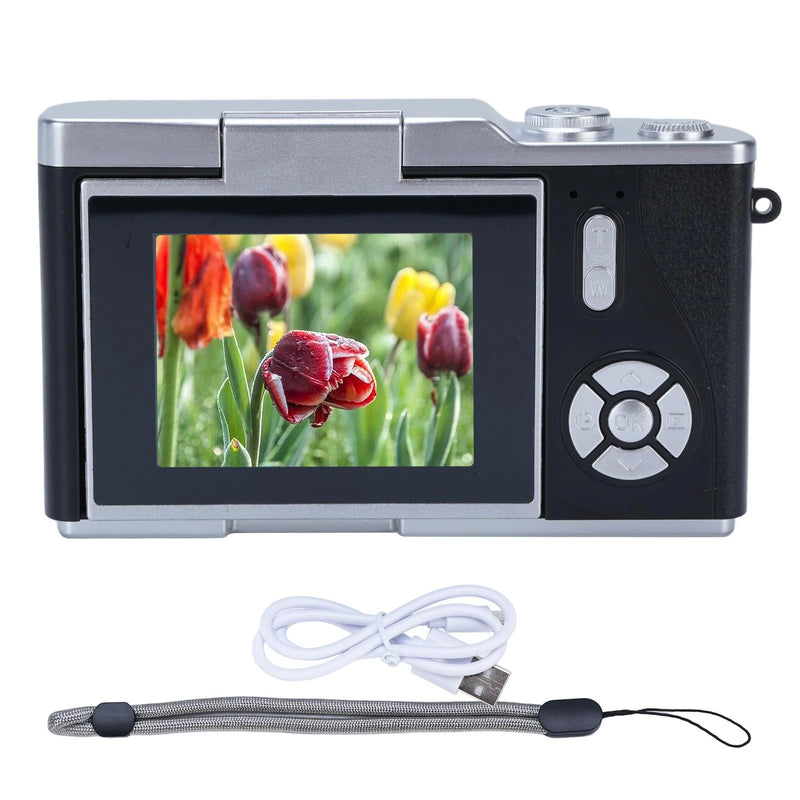 48MP Digital Camera with Flip Screen and LED Light
