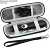 Black EVA travel case for a toothbrush with a protective shell and carrying strap