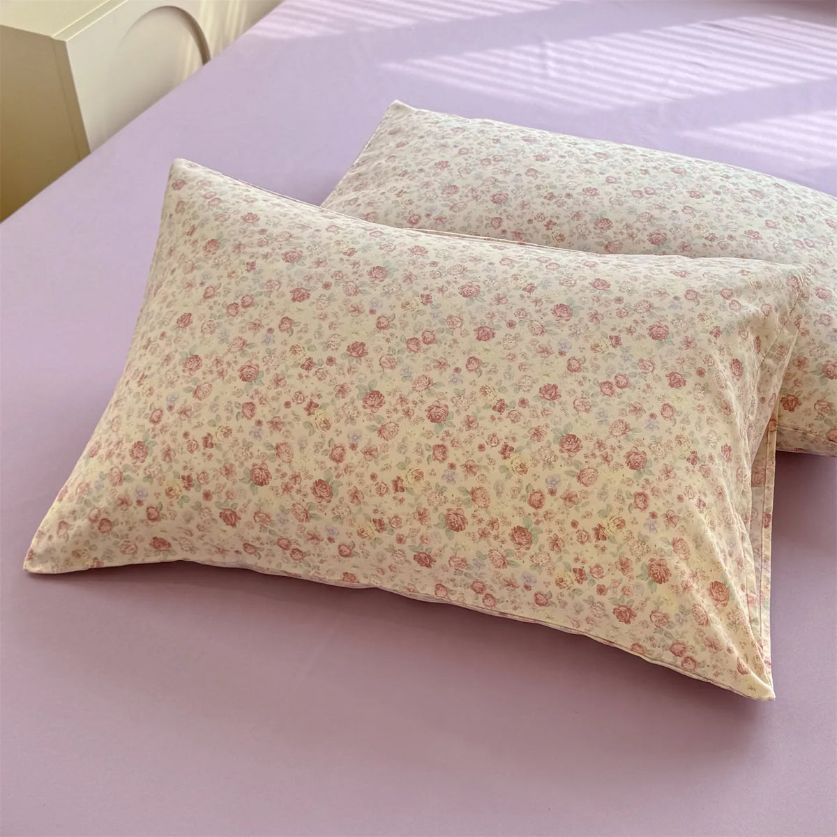 Floral Print Pillowcase Set – Soft Comfortable Cotton Feel