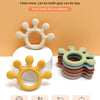 Silicone Baby Teether Ring with Sensory Beads