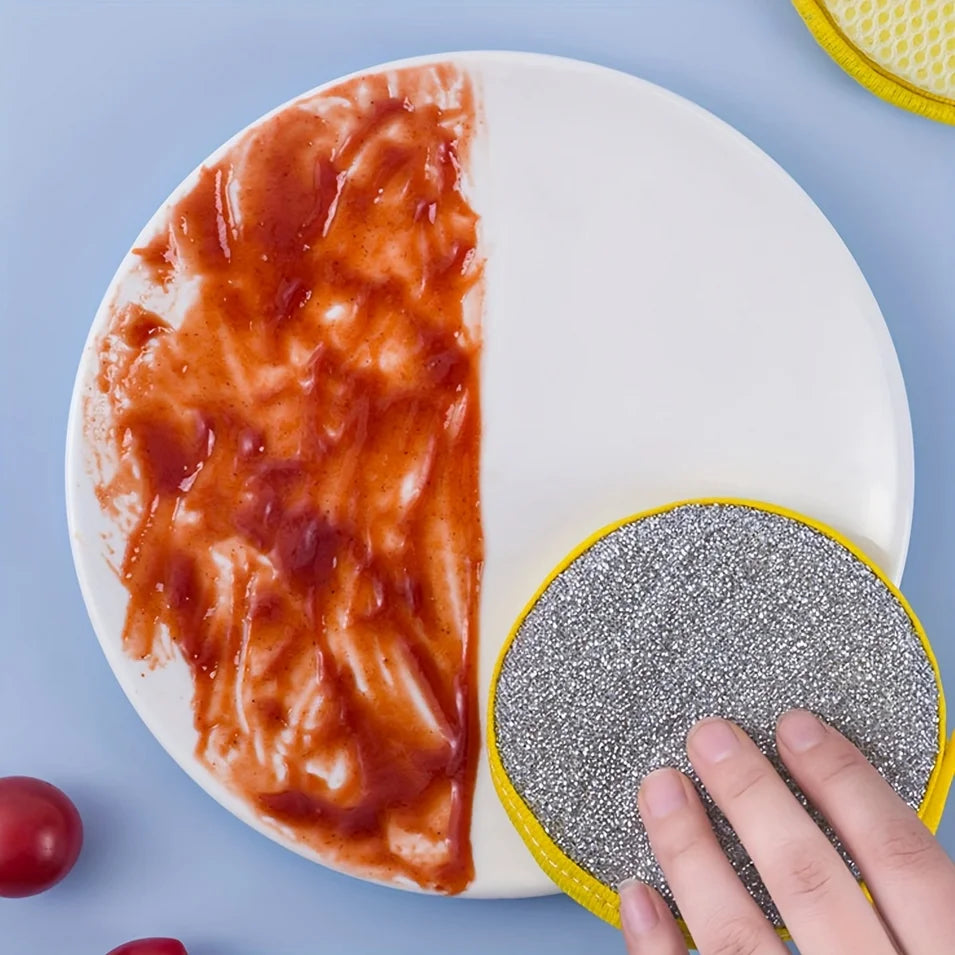 Double-Sided Dish Sponge with Scrubber – Absorbent Kitchen Cleaning Tool