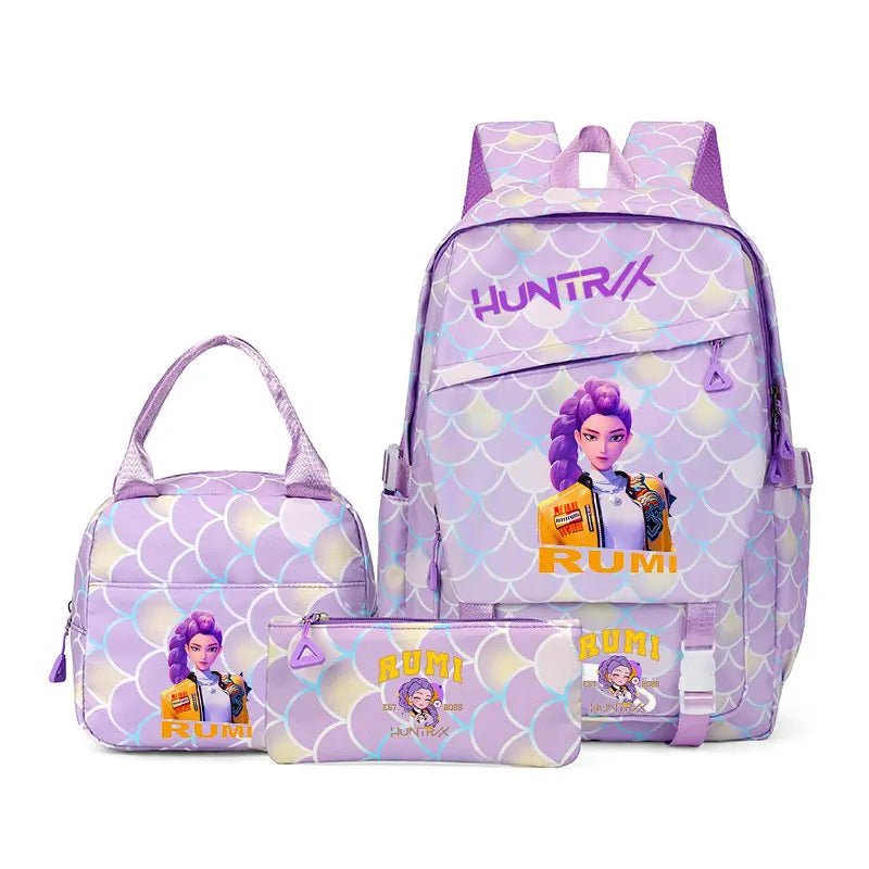 KPop Demon Hunters Backpack Set with Lunch Bag and Pencil Case