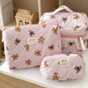Bear-Shaped Makeup Bag with Multi-Layer Compartments