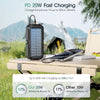 40,000mAh Solar Power Bank with Hand Crank & Multi-Cable