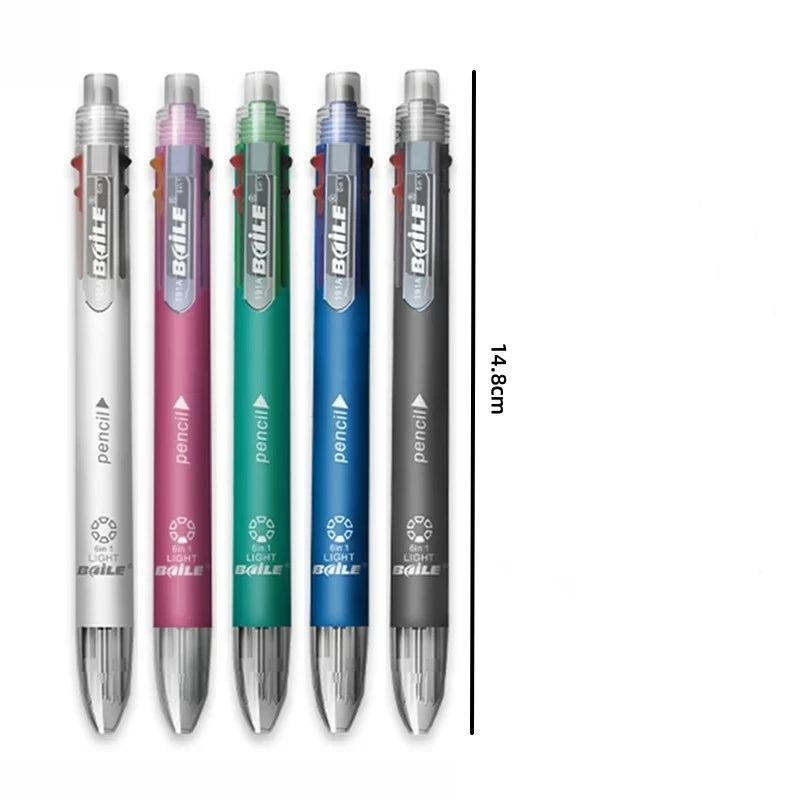 Set de 6 Bolígrafos Multicolor