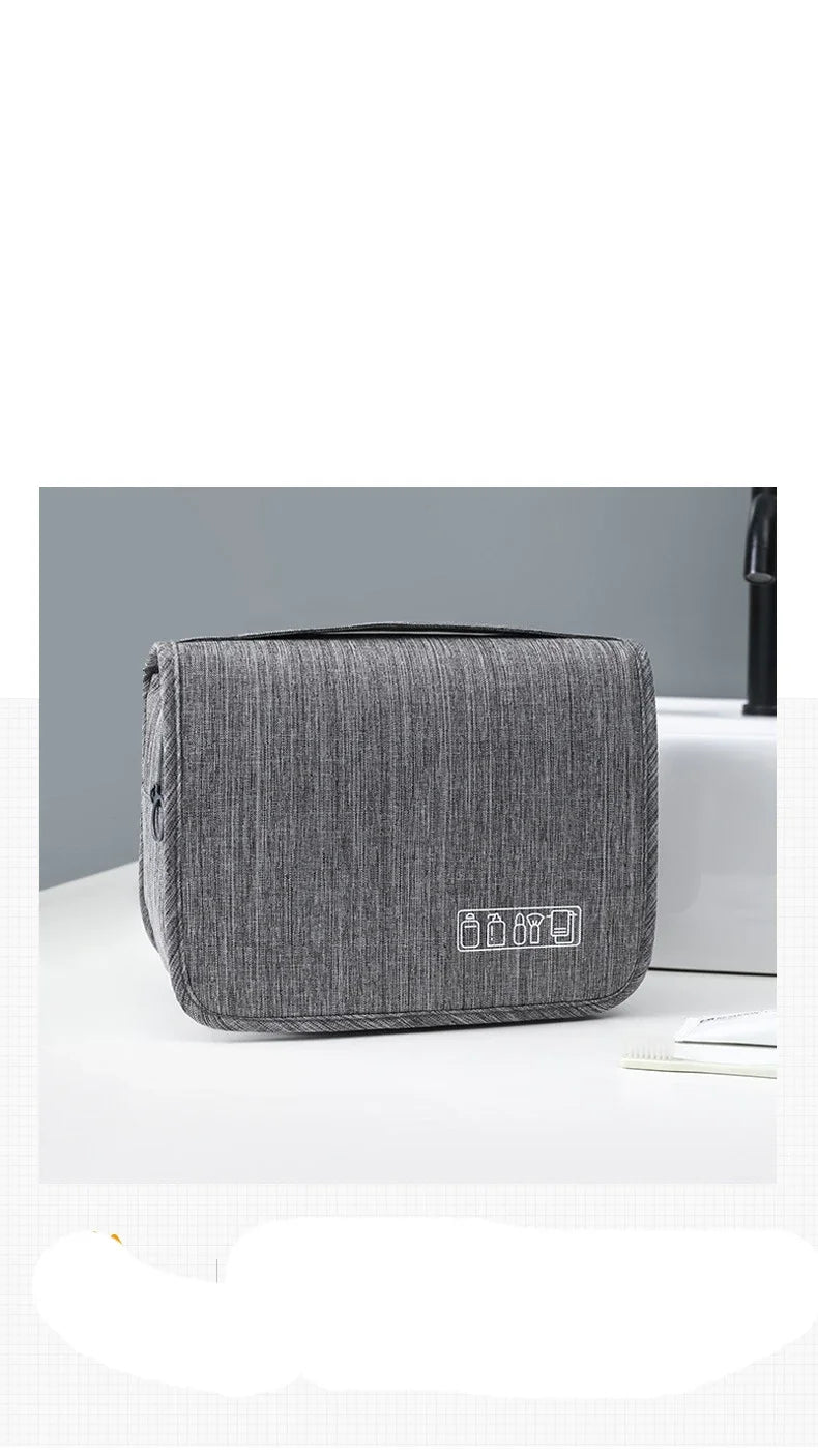 Portable Hanging Travel Toiletry Bag with Waterproof Oxford Fabric