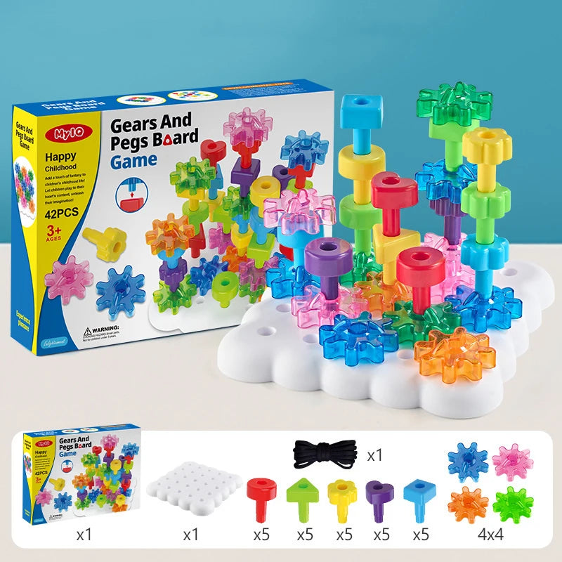 Montessori Peg Board Stacking Toy for Kids
