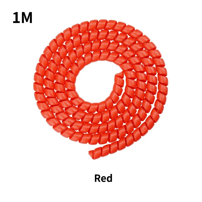 A coil of red cable protector sleeve for Xiaomi M365 electric scooters.