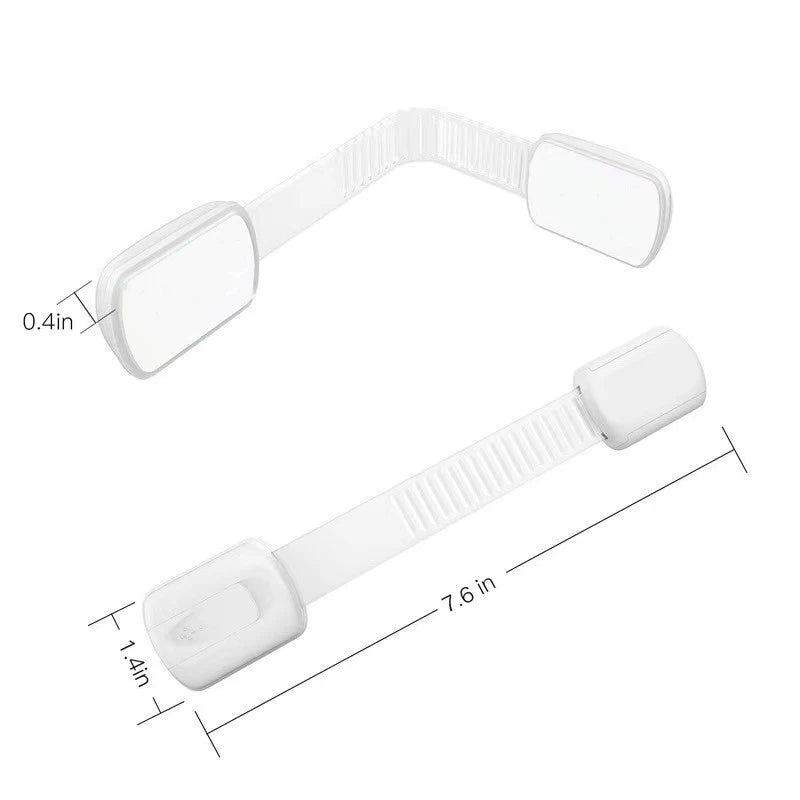 Adjustable Child Safety Cabinet Locks with Adhesive Strips