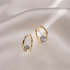 925 Sterling Silver Huggie Hoop Earrings with Moissanite