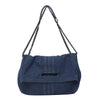 Oxford Denim Tote Bag with Chain Strap