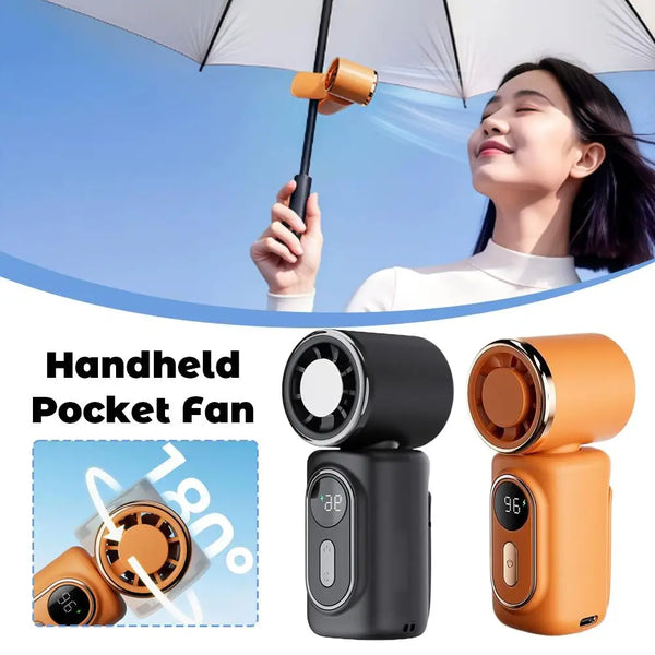 3-in-1 Rechargeable Mini Fan with Digital Display