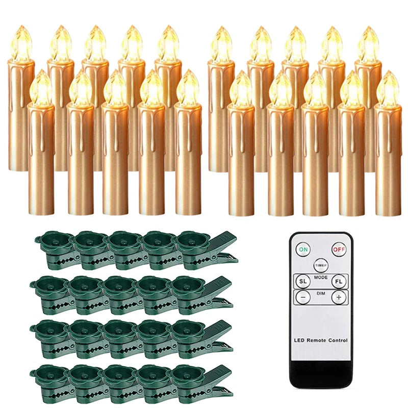 Set de Velas LED Sin Llama con Control Remoto