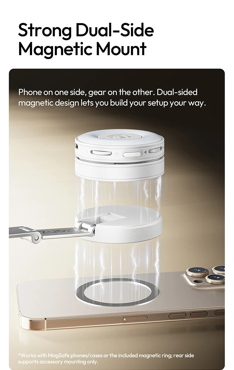 Portable Phone Tripod with Magnetic Mount and Wireless Remote