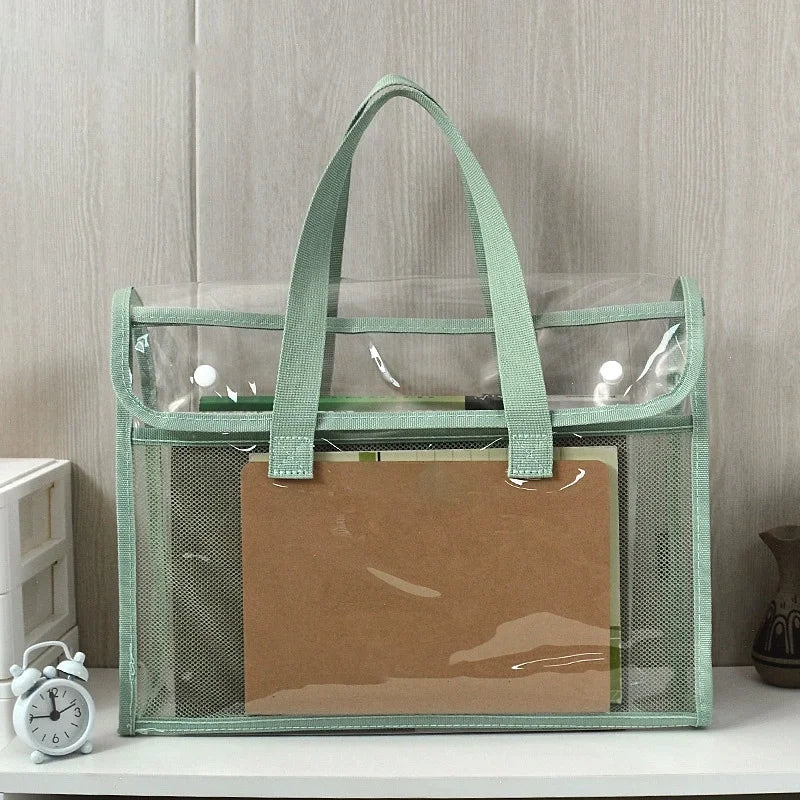 Clear PVC Tote Bag with Reinforced Handles