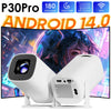 Android Mini Projector with Wi‑Fi 6 & Bluetooth 5.0 — 720p Native, 4K Content Support, Portable Home Theater