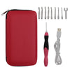 LED Lighted Crochet Hook Set with USB Rechargeable Handle