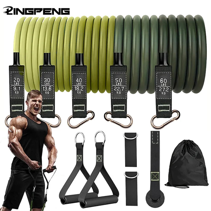 Verstellbare Widerstandsbänder-Set für Fitness zu Hause