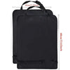 Black waterproof car seat back kick protectors shown flat with dimensions 45cm/17.72inch and 60cm/23.62inch